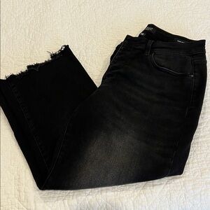 Judy Blue Black Frayed Hem Skinny Jeans